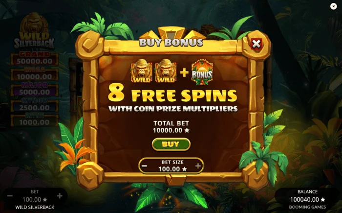 Wild Silverback – Free Spins boonusringi käivitamine